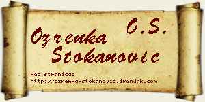Ozrenka Stokanović vizit kartica
